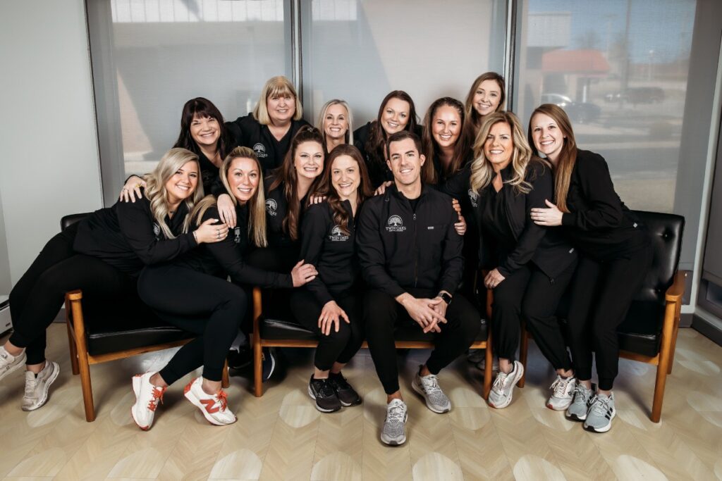 Dental team group photo at Twin Oaks Dental Studio in Valley Park Missouri
